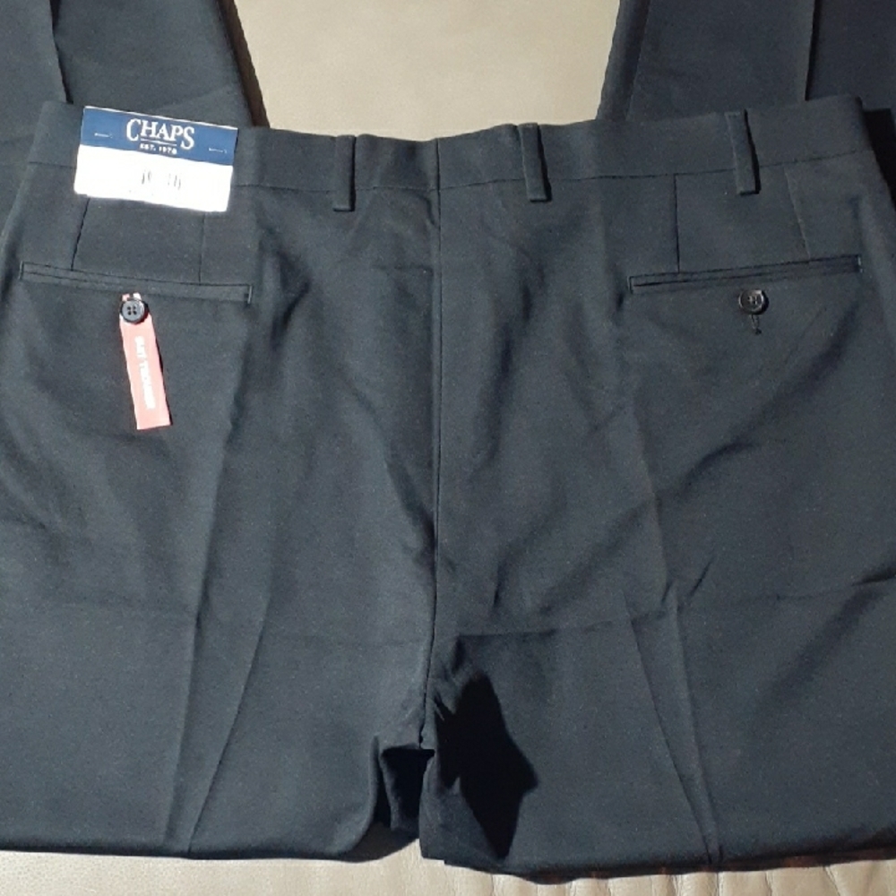 NWT Chaps Black Suit Seperate Pants - Various Sizes - Black - Picture 5 of 7